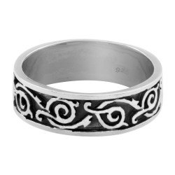 Spirals & Lace Celtic Band Men's Ring